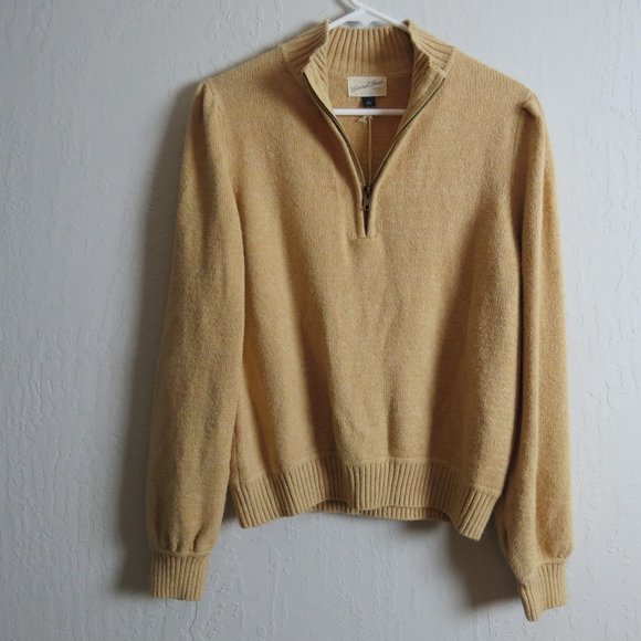 NWT NEW Universal Threads Tan Peach Beige Long Sleeve 1/4 Zip Collared Sweater - Picture 1 of 9